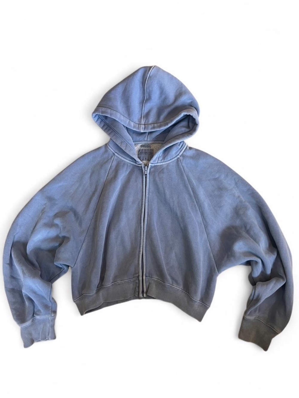 Abercrombie & Fitch Cropped Hoodie in Light Blue - Picture 3 of 5